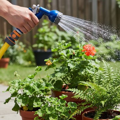 arrosage plantes pot grâce à l'Embout tuyau arrosage EcoFlow 