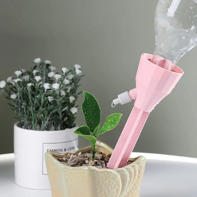Arrosage automatique RegloGoutte  rose dans une plante d'intérieur