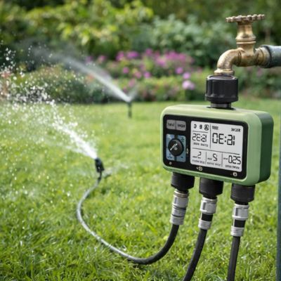 Programmateur arrosage 3 voies Fluxia 3 en action