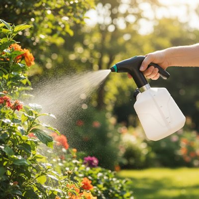 Pulvérisateur Electrique Gardenia 2L et son jet précis