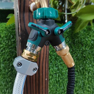 Raccord tuyau arrosage diviseur 2 voies Premium ultra pratique!