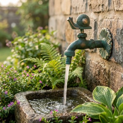 Robinet jardin Escarg-Eau élégant