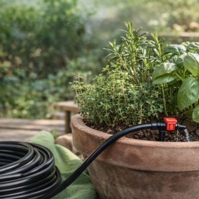 Micro-irrigation 4/7 mm pour fines herbes cultivées en pot