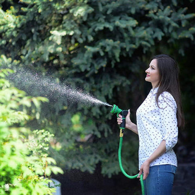 Tuyau arrosage extensible 30m FlexiFlow Hydra vert avec pistolet 