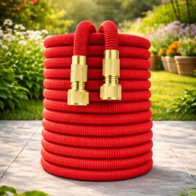 Tuyau arrosage extensible 25' 3foisFlex  rouge vif