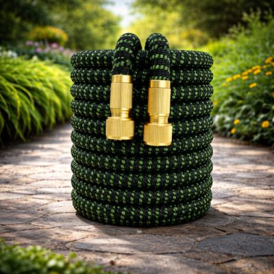 Tuyau arrosage extensible 3foisFlex 75' noir zebré vert