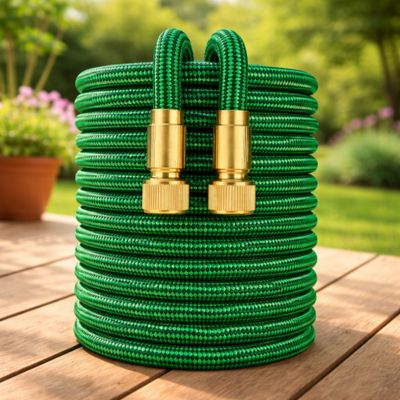 Tuyau arrosage extensible 50' 3foisFlex vert rayé noir