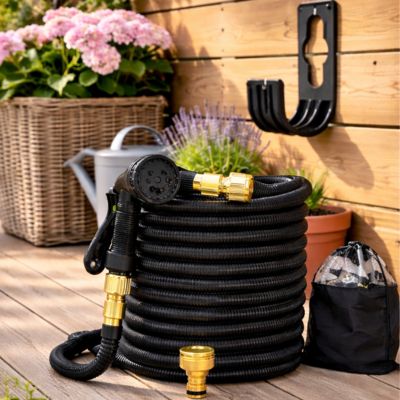 Tuyau arrosage extensible FlexStream Pro kit noir