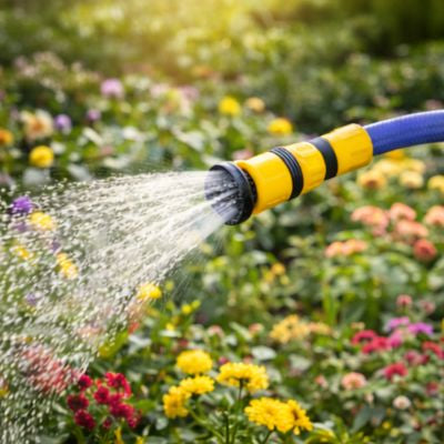 Arrosage fleurs avec Tuyau arrosage Extenso Premium 